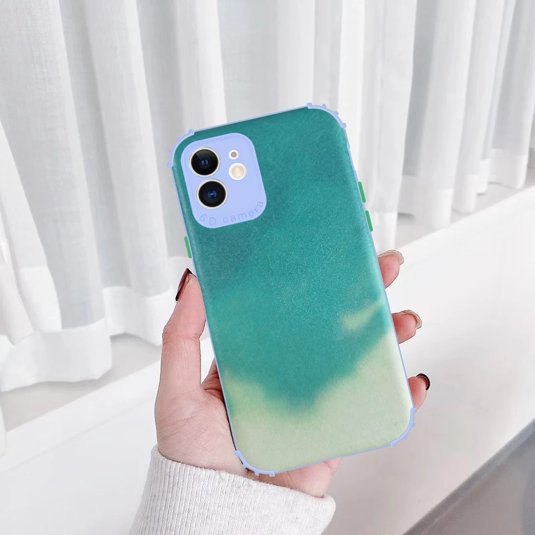 

Handyhulle for iphone oil watercolor painting Stylish Protective TPU Case for iphone 12 pro xs max Art phone case