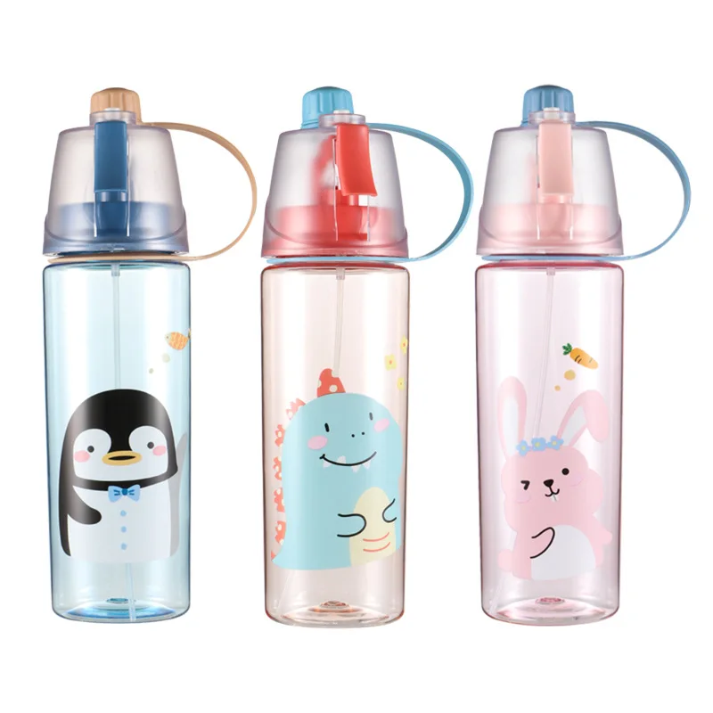 

Madou BPA FREE Custom LOGO Gift Drinking Cup Plastic Mist Climbing Spray Bottles Creative Outdoor Sports Spray Water Bottle, Pms available
