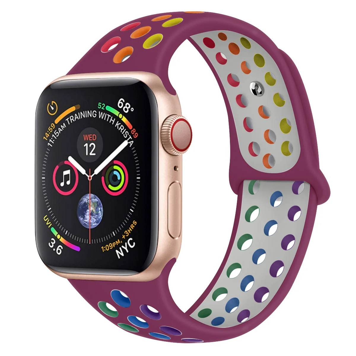 

EACHE New Product Multi Color Elastic Silicone Watch Sport Band For Apple