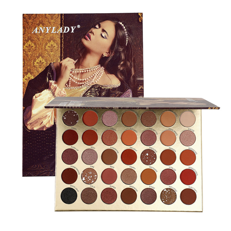 

Dini Cosmetics Custom Logo Makeup Vegan Glitter 35 Color Eyeshadow Palette Private Label High Pigment Colorful Eye Shadow