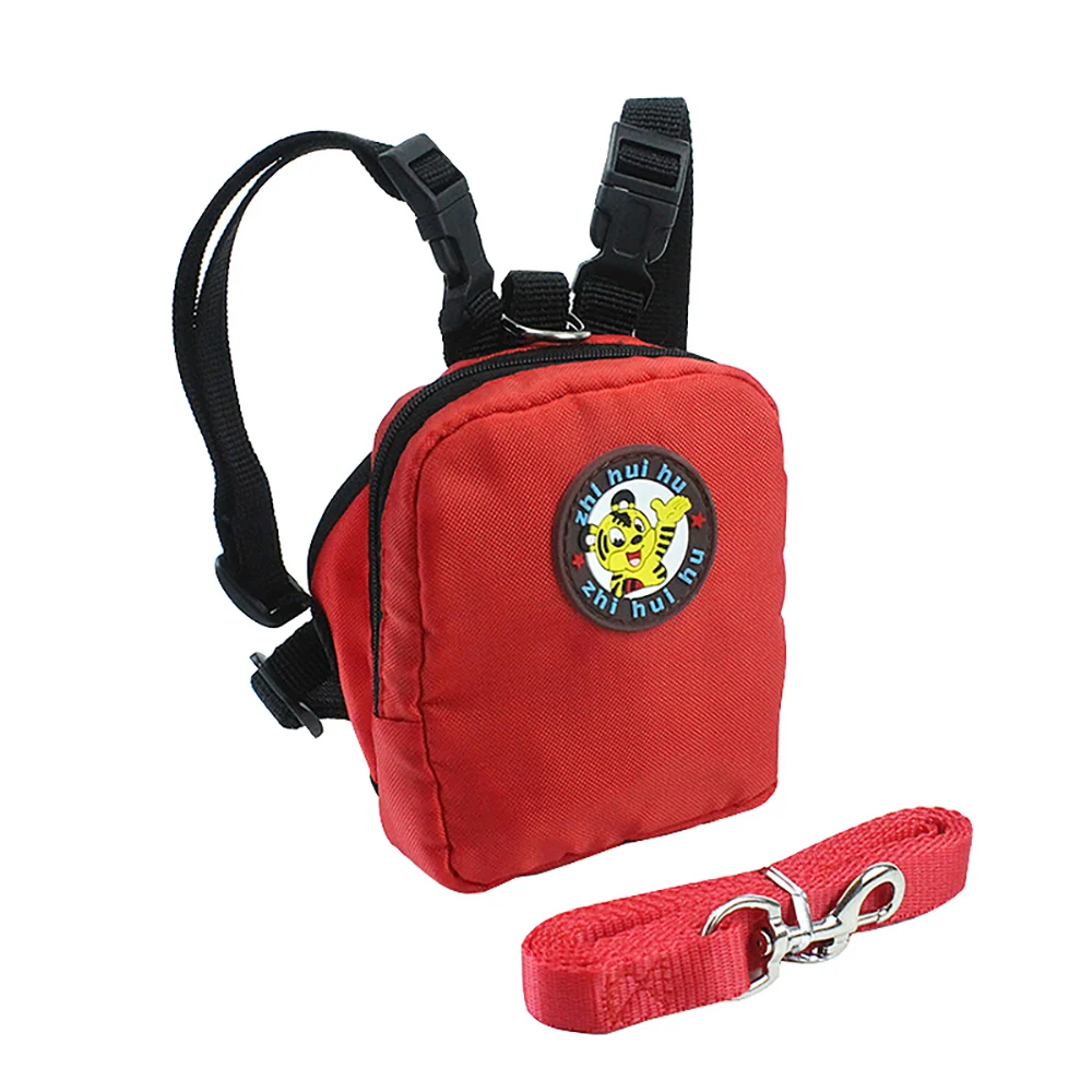 

Oxford Pet Bag Outside Walking Training Dog Backpack Adjustable Saddle Bag Multi-functional Dog Bag with Leash Harnes, Red blue green rose