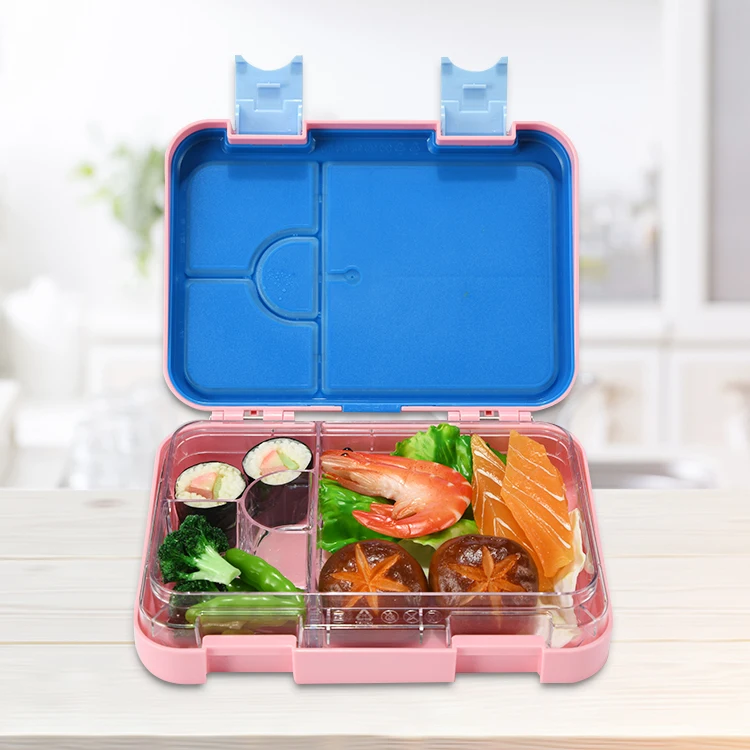 

Amazon Newest update design leakproof bento box tritan middle size kids lunch box, Blue/green/pink/purple