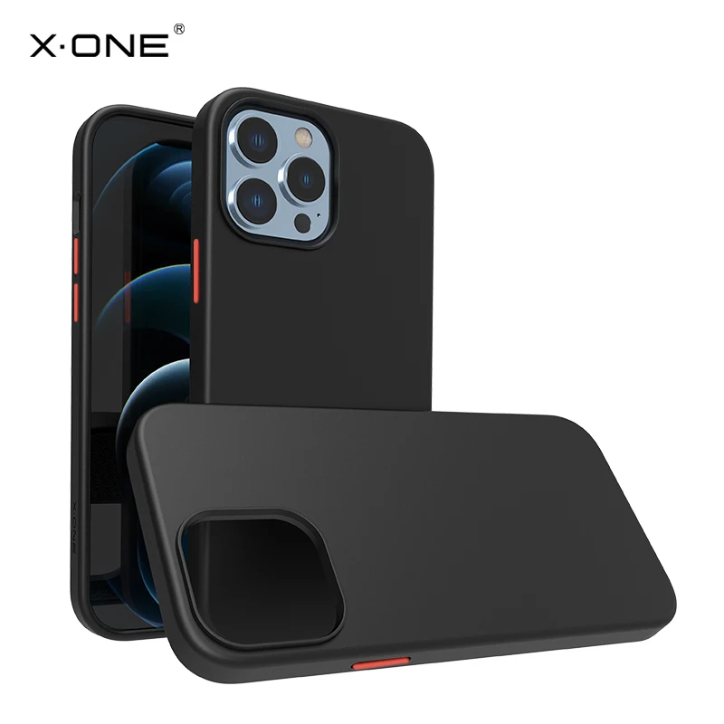 

X.ONE New Arrival Soft TPU phone case Shockproof Rubber Bumper pure black phone case for iPhone 13 mini 12 13 pro max