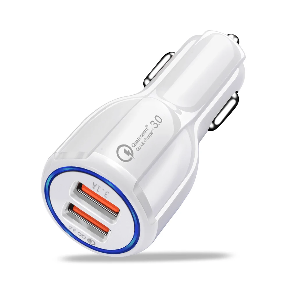 

Oem 3.1a Portable Phone Fast Charger 2 Port Usb Car Charger Quick Charge 3.0 Car Charger Dual Usb