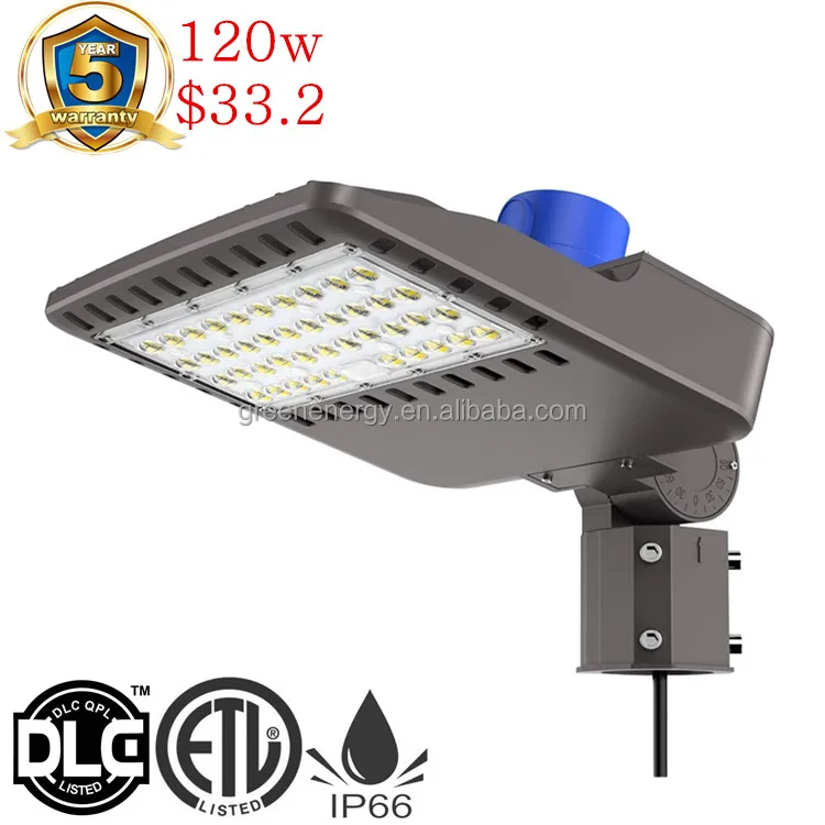 

america canada market led photocell shoebox light with adjustable slip fit arm 120watt 15600 lumens for parking lot tennis court