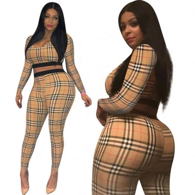 

Fall women clothes 2019 two piece pant set