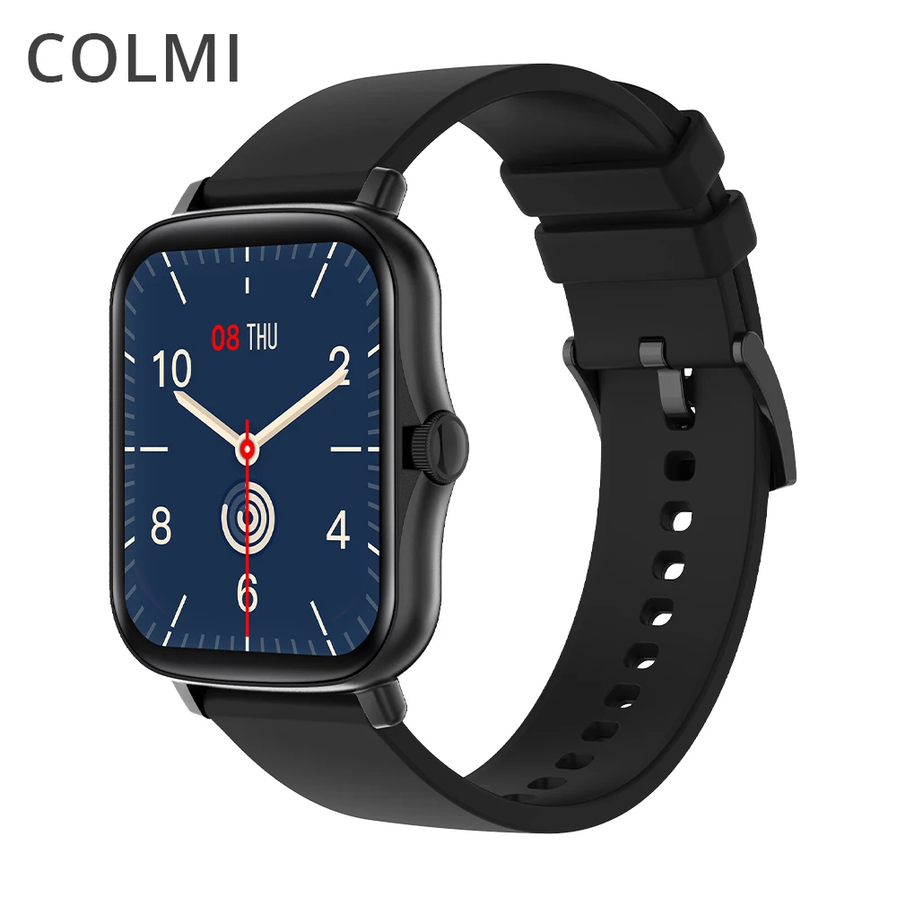 

COLMI P8 Plus 1.69 Inch Reloj Smart Watch 2021 Touch Screen Ip67 Fitness Sports Blood Pressure Bar Bracelet Charge Smartwatch