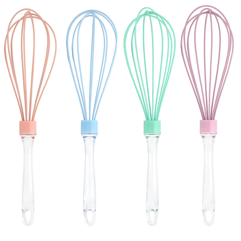 

Set with plastic handle  Silicone eggbeater whisk hand kitchen tool, Customized colors