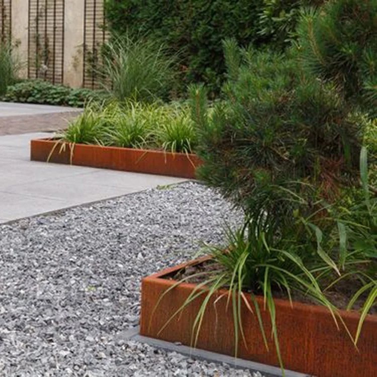 

Metal Lawn CORTEN steel folded garden edging