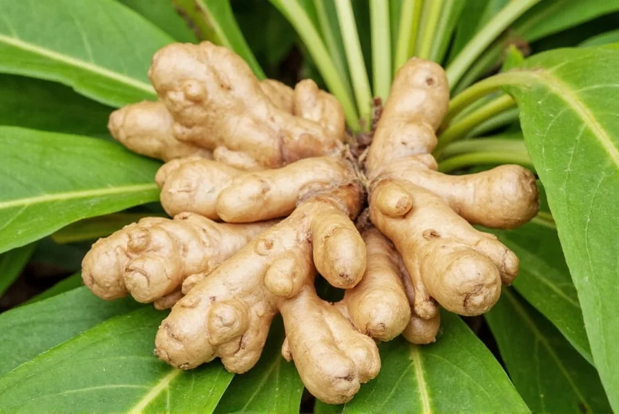 Healthy ginger rhizomes with visible eyes ready for planting, showing proper cutting technique with clean knife