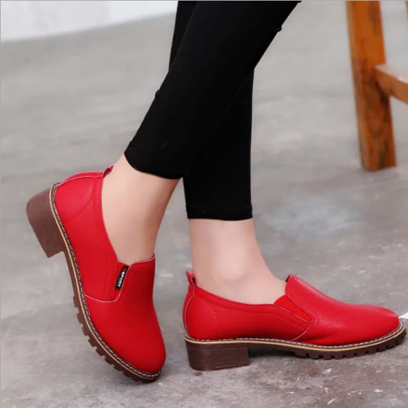 

up-0482r Latest low price ladies women flat shoes female PU leather footwear