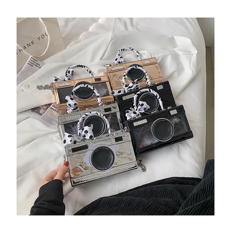 

Girls Personality Creative Camera Shape Bag Ladies Vintage Scarf Wrap Messenger Bag Women Designer Mini Box Bag Shoulder Bolsa