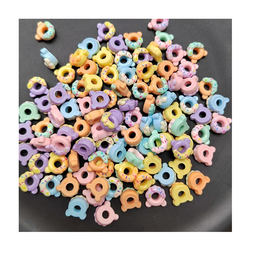

Simulation Mini Popsicle Donuts Ice Cream Resin Flat Back Cabochon For Doll house DIY Scrapbooking False Nail Accessories