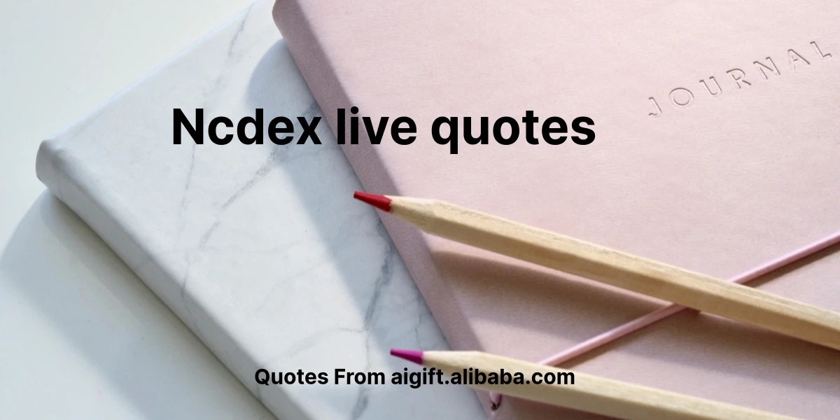 ncdex live quotes