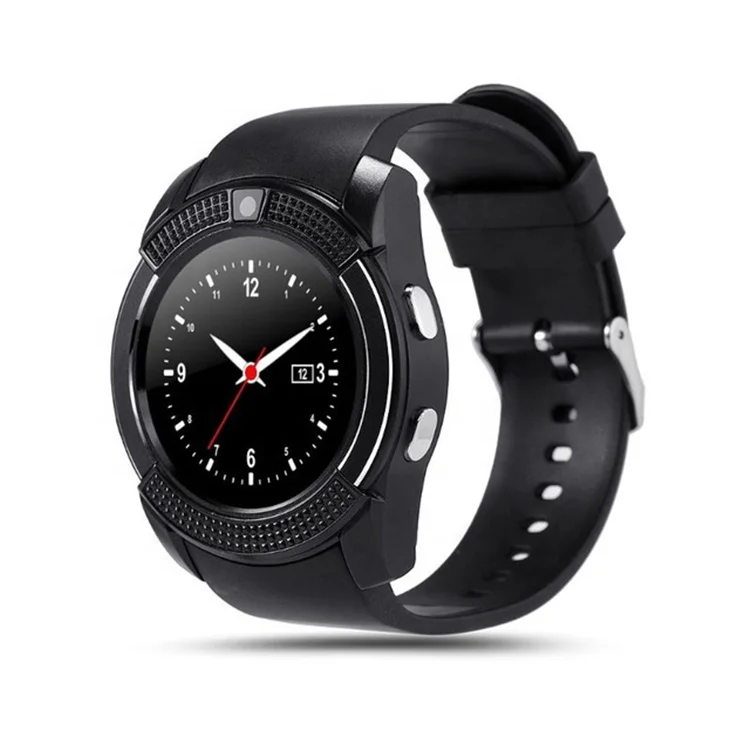 

Manufacturers Wholesale Touch Screen Sim Card Slot V8 Smart Watch Sms Reminder Smart Fitness Watch For Men, Black white red pink blue pink gold