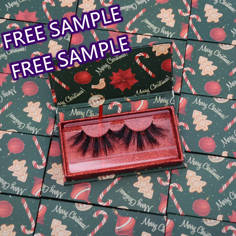 

Free sample Free shipping Free Box 3D 25mm eye lash vendors full strip lashes mink eyelash with customized boxes, Natural black mink eyelashes