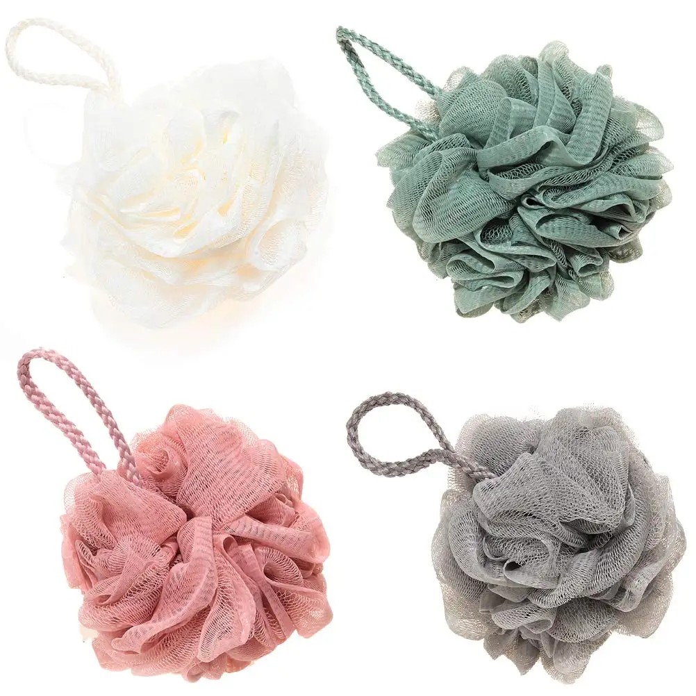 

Eco friendly cute flower softly cotton mesh loofah shower sponge bath ball Skin care body cleaning classy bath sponges, Picture