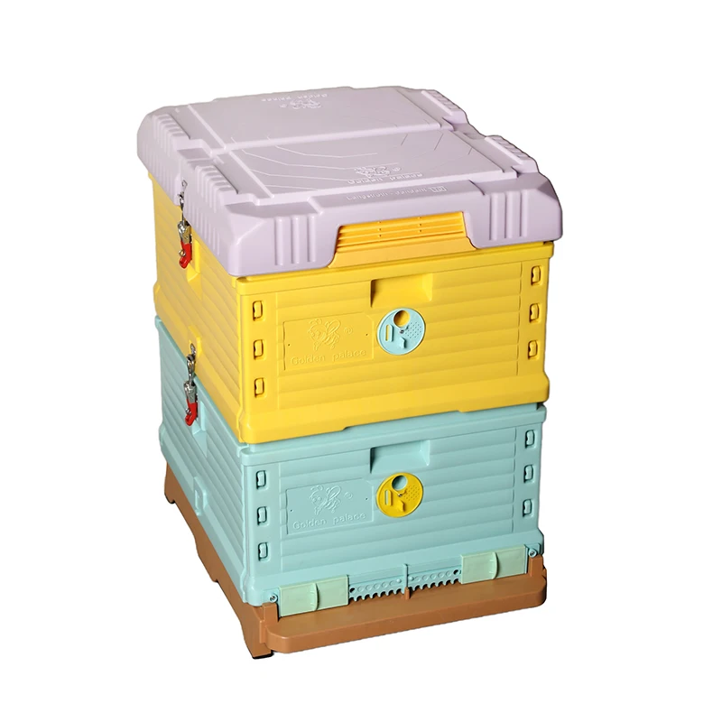 

Double Layers Plastic Beehive Box Unassembled Langstroth Beehive 10 Frame Insulated Bee Hive