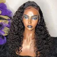 

Bleached Knots Pre Plucked Fake Scalp Curly Raw Cambodian Cuticle Aligned Hair Lace Frontal Wigs
