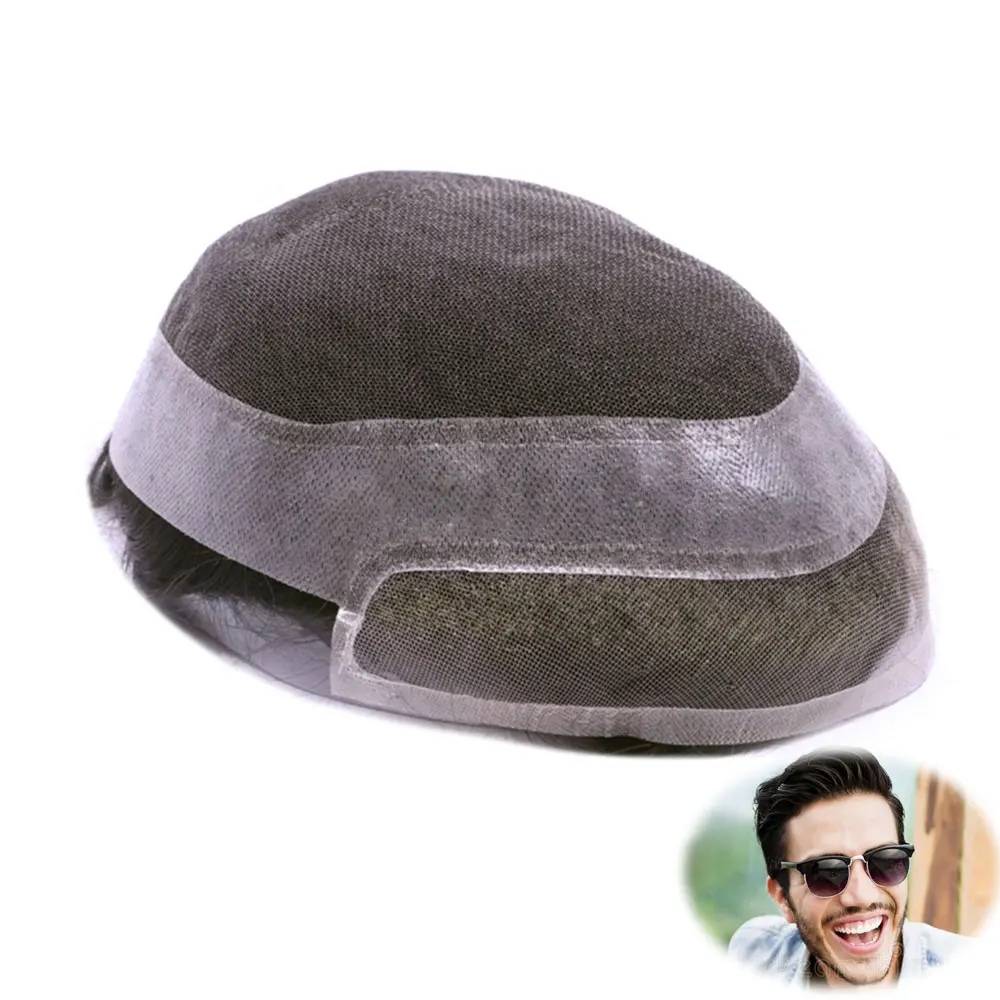 

Hollywood lace human hair toupee mens wig hair prothesis in in stock