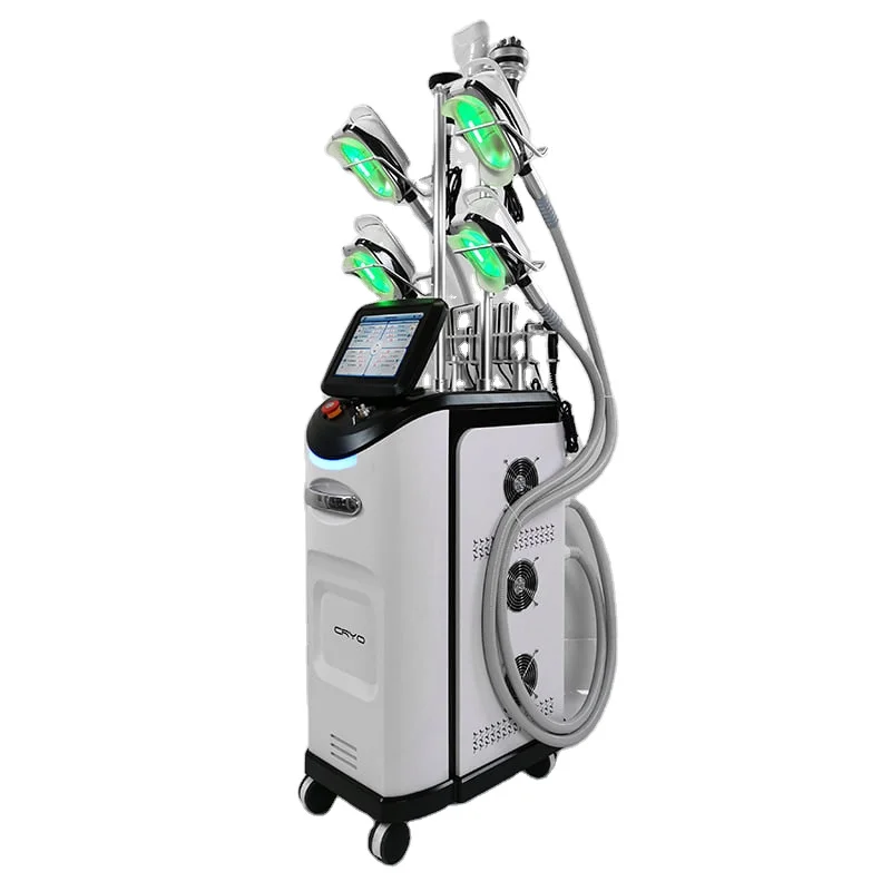 

New professional fat freezing machine with 5 cryo handles cavitation rf and laser pads