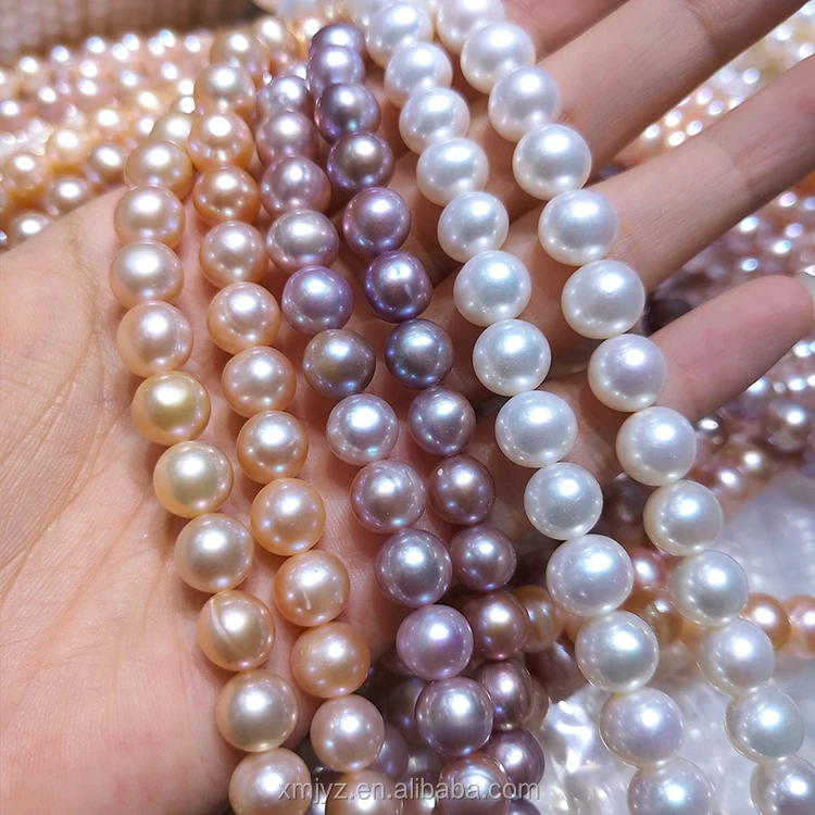 

ZZDIY100 Promotional Freshwater Pearl 9.0-10.0Mm Round Aa2 Loose Pearl Beads Necklace