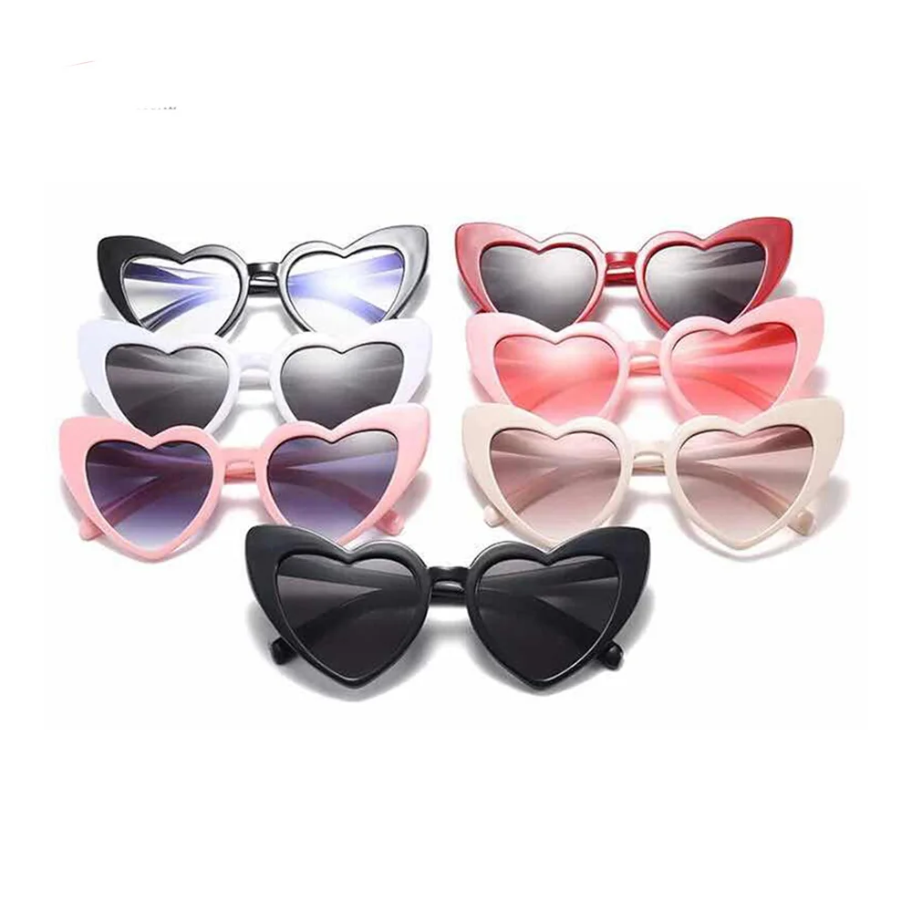 Cat Eye Love Heart Shape Sunglasses Womens UV400 Vintage Ladies Heart Sunglasses