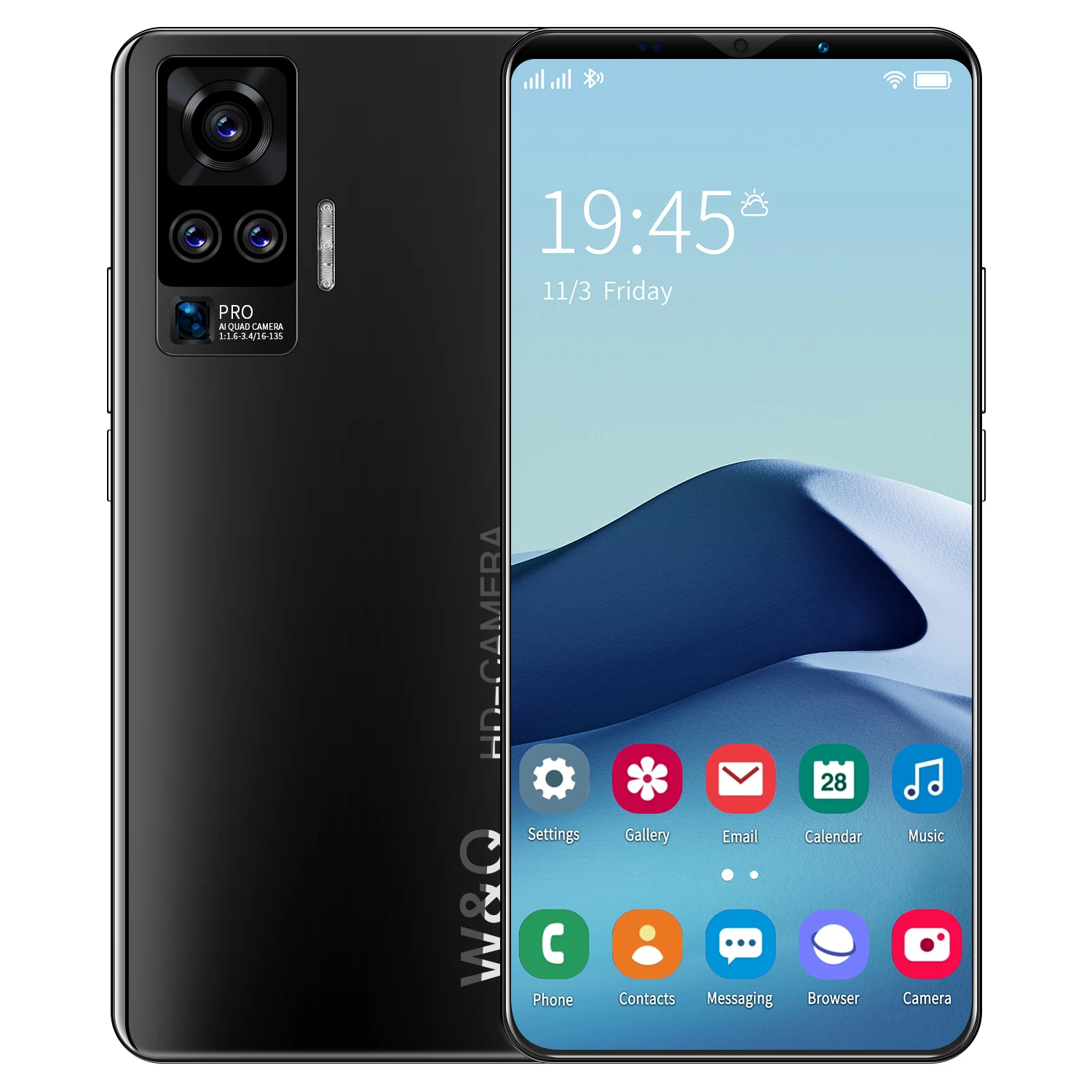 

Promotion Smartphone Mystic Black Smart Mobile Phones Android Identification smart phone, Purple, red, blue