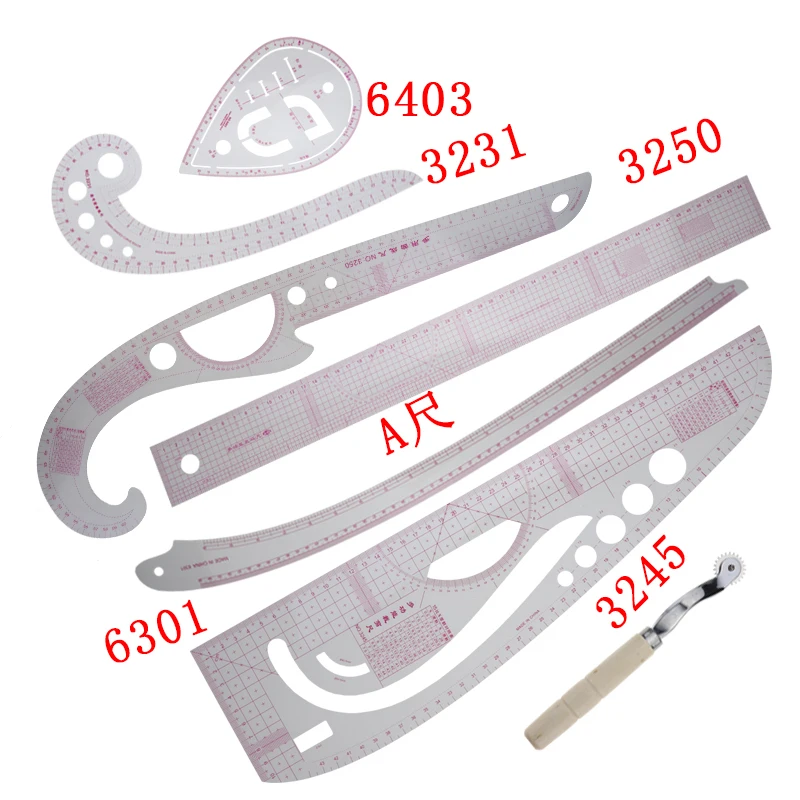 french plastic armhole curve ruler set/A ruler/6301/3231/3250/3245/6403
