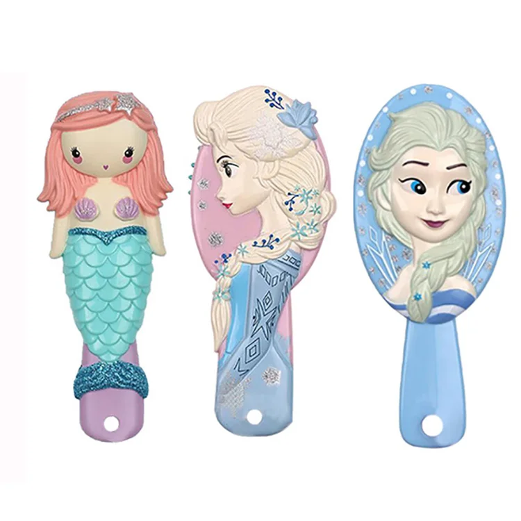 

Variety Of Princess Style Good Quality Super Cute Plastic Small Baby Girl Hair Brush, Random