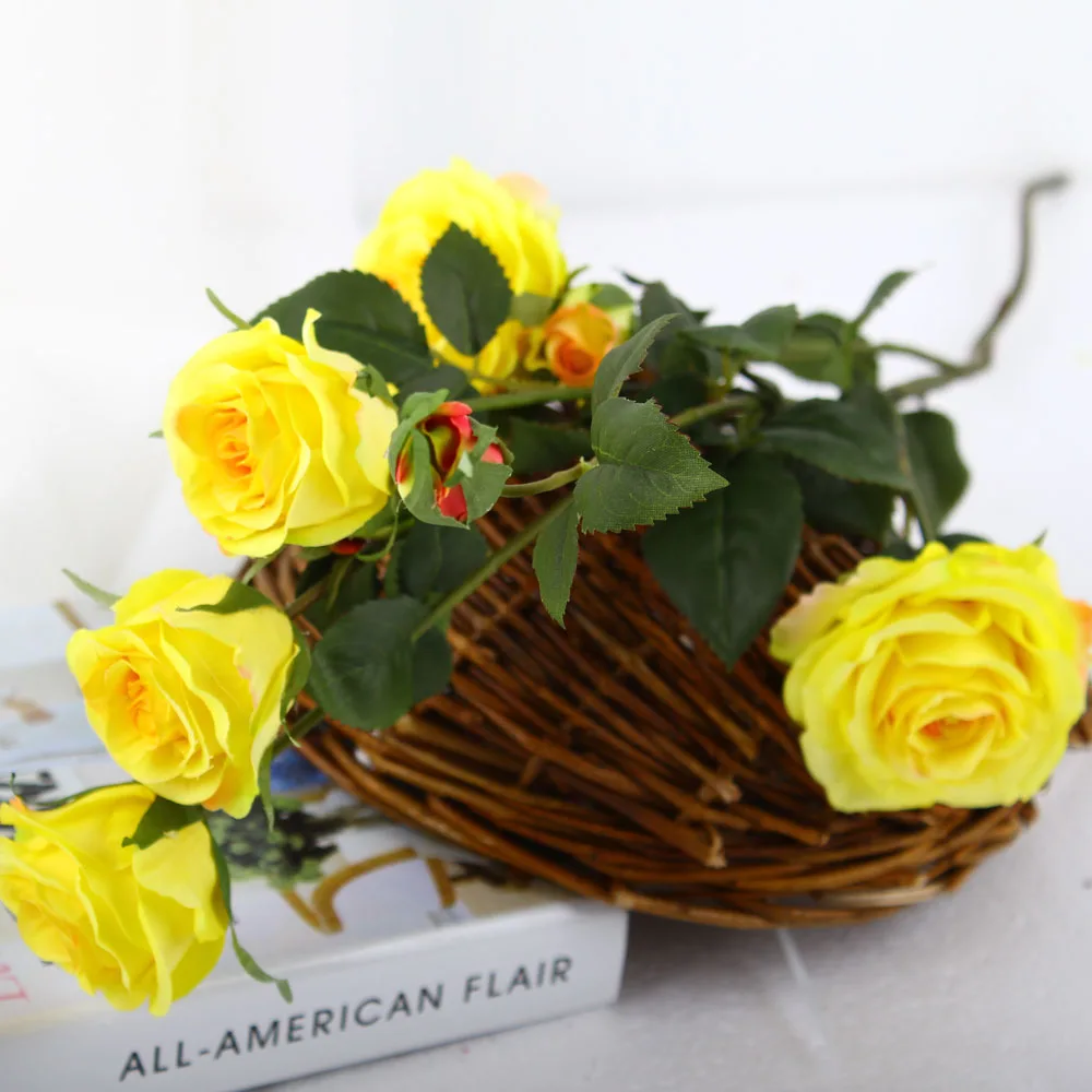 
hot sale flowers centerpieces real touch bouquet wedding decoration red artificial roses flowers for Sale 