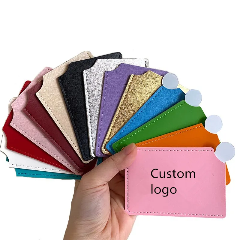 

Stainless steel gift mirror advertising Frame custom printed LOGO pocket mirror