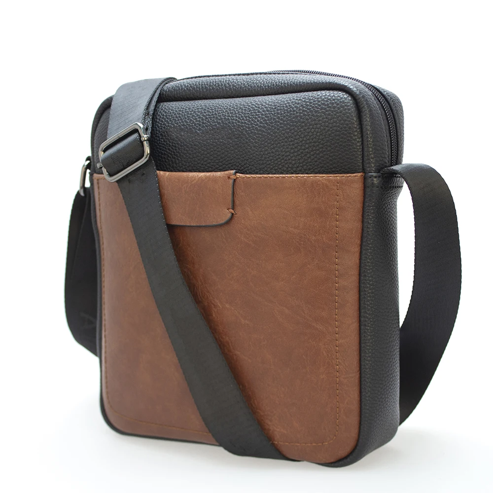 

Wholesale Custom Men PU Leather Messenger Crossbody Bags Vintage Side Shoulder Bag For Man Sling Bag Satchles Handbags