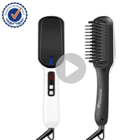 

Dual Voltage Ionic Hair Beard Straightener Electric Heated Straightening Heat Brush Comb