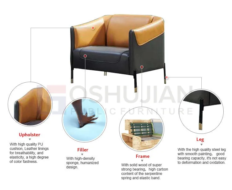 salon furniture waiting sofa modern sofa metal frame