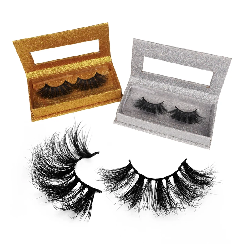 

3d 5d flufffy mink eyelashes 25mm mink lashes wholesale free sample customized paper eyelash box