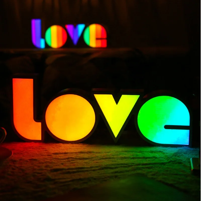 Love Gift Home Decoration Sign Children' Bedroom Table Lamp Baby LED Kids Night Lights