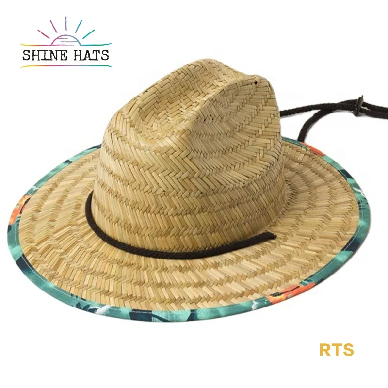 

Customized Women Straw Hat Lifeguard Brim Summer Sun Beach Shinehats OEM Chapeau Femme Customize Sombreros Ladies Floppy Adults