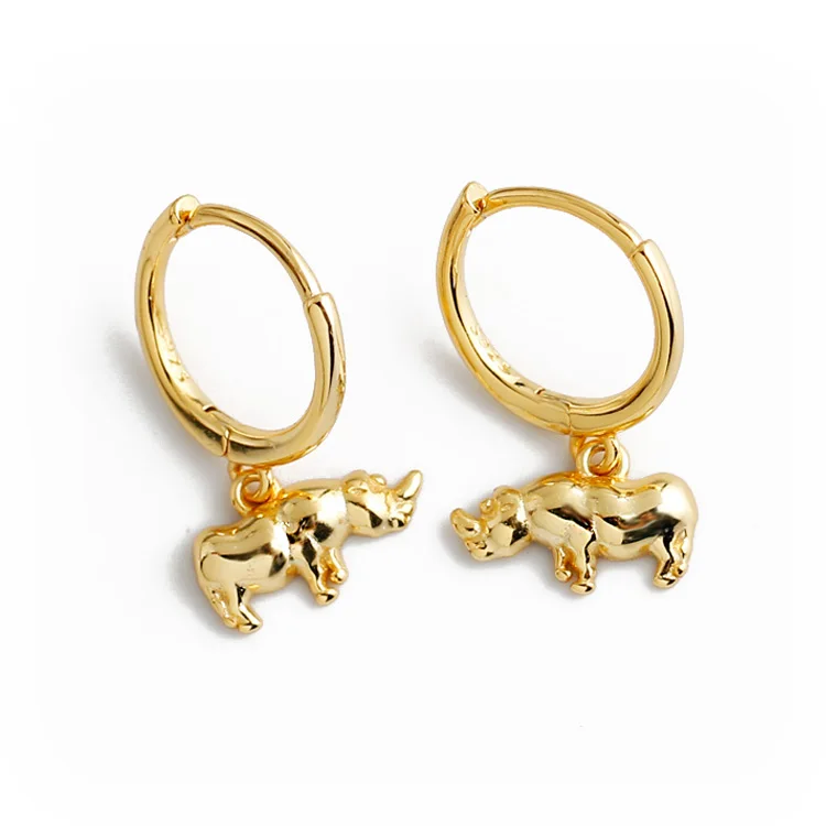 

Fashion 2021 hoop jewelry 925 sterling silver bee earring charm earrings