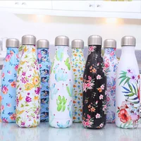 

Amazon Hot Selling 500 ml Thermal Double Wall Cola Shaped Stainless Steel Vacuum Flask Water Sports Bottle