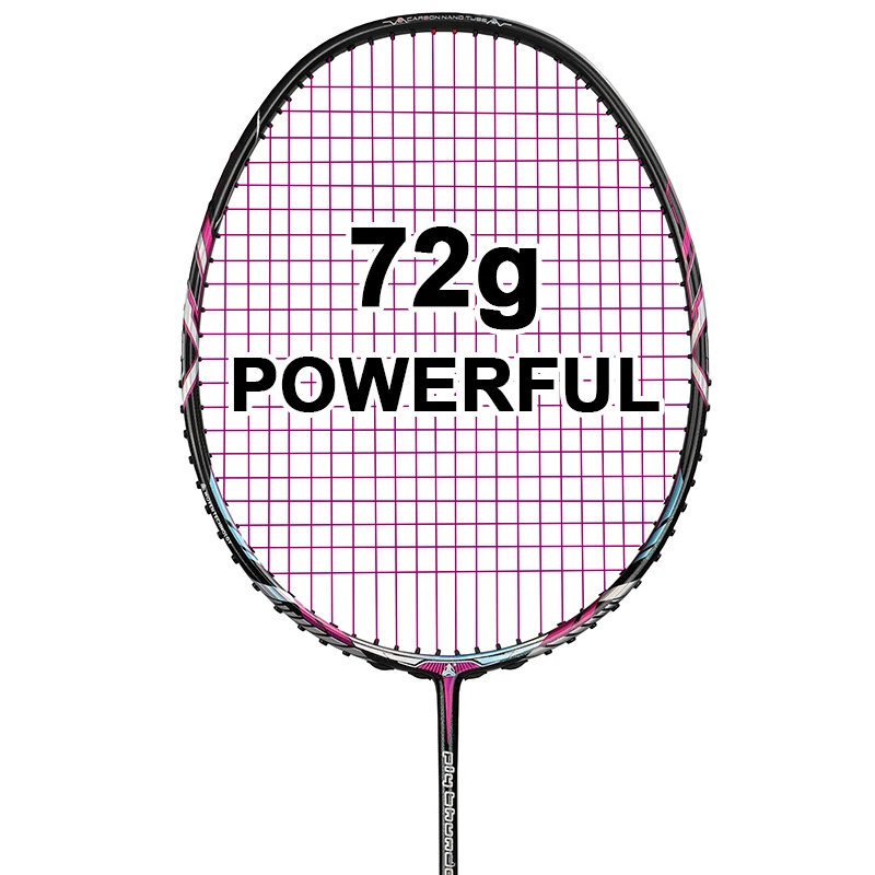 

72g High Quality Badminton Racket Carbon Fiber Professional Badminton Racquet Lightweight Woven Frame High Tension For Adult
