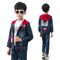 

DRXX1908DX07020 Children Clothes Set New Arrival Cowboy Style Boy Denim Jackets Clothing Set Kids Denim Clothing Sets