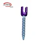 Orthopedic titanium Spine uniplanar Pedicle poly screw for spinal fixation surgery