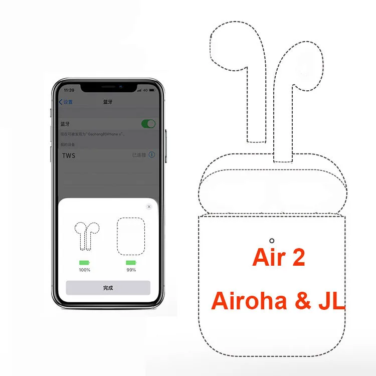 

Professional Airoha solution Travel Adapter Custom Earphone Promotional Products For Drop shipping