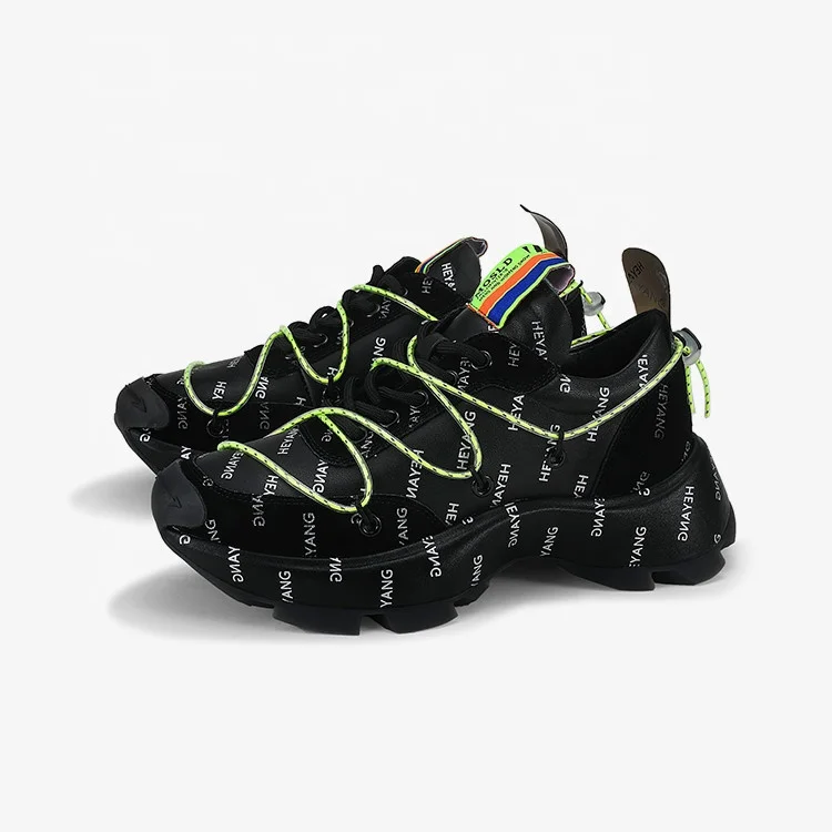 

Original design Logo Printing White Black Leather Casual sport Sneakers lace up sneakers for womens