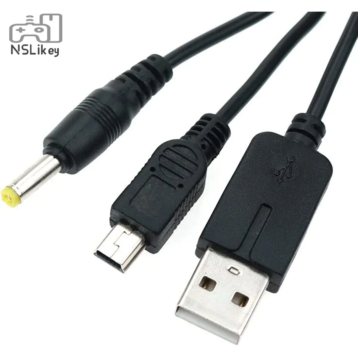 

NSLikey 2 in 1 Charger Cable Cord for PSP 1000 2000 3000 Console Charger Power Cord USB Data Charge cable
