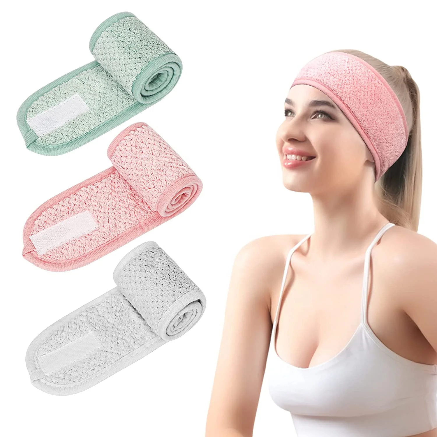 Skincare Spa Towel Headband with custom logo for Girls Women Cosmetics Bath