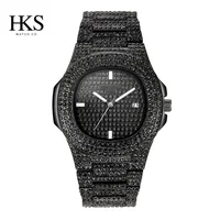 

Cheap Price Wholesale Custom Luxurman Mens Full Diamond Bling Wrist Watch In Stock