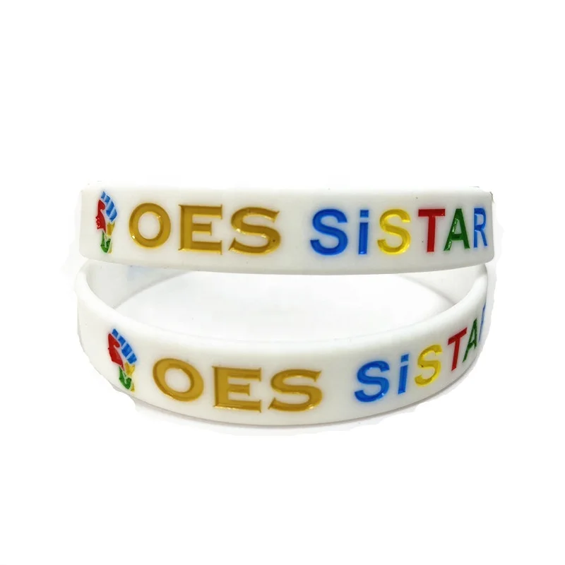 

2022 New design OES SISTER wristband custom silicone 8 inch oes silicone bands silicone rubber bracelet