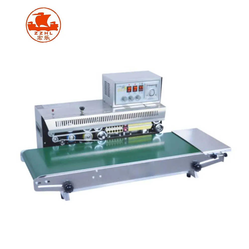 automatic horizontal plastic film bags heat sealing machine continuous band sealer machine